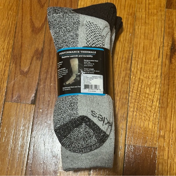 Dickies Wool Blend Trekker Thermals Mens Outdoor Crew Length Socks 4 Pairs New - Picture 4 of 5